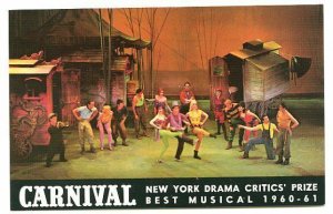 New York NY  Imperial Theatre Carnival 1960-61 Best Musical Postcard