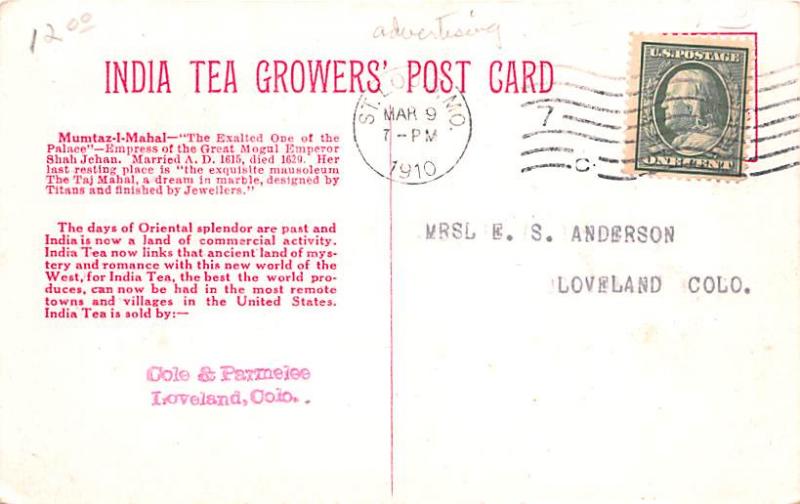 India Tea Advertising 1910 