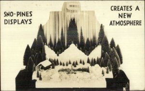 Model Trees Sno-Pines Display McCrillus & Co Chicago IL Real Photo Postcard
