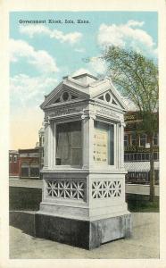 Vintage Postcard; Goverment Kiosk, US Dept of Agriculture, Iola KS Allen County