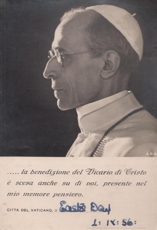 Vicario Di Cristo Citta Del Pope Vaticino Italian Visit 1950s Postcard