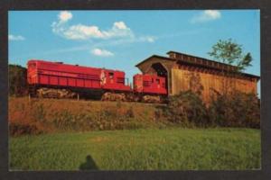 VT St Johnsbury Lamoille Cty RR Train WOLCOTT VERMONT