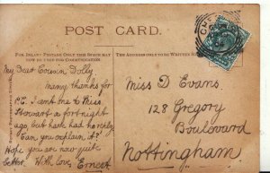 Genealogy Postcard - Evans - 128 Gregory Boulevard - Nottingham - Ref 5517A
