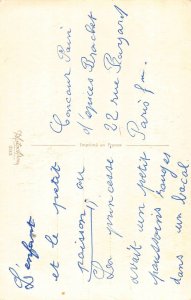 L126 Greetings children comic humor artist signed postcard