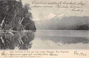 Neuquen Argentina Lago Hermoso Lacar Lake Antique Postcard K79685