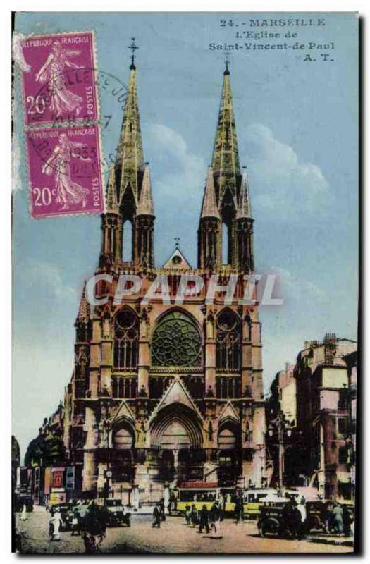  Ansichtskarten Marseille das Kirchen-St. Vincent der Paul