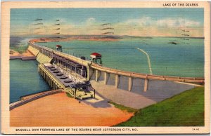 Postcard MO Bagnell Dam forming Lake of the Ozarks Near Jefferson City