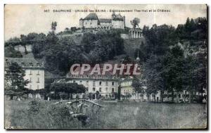 Old Postcard Dauphine I Uriage les Bains Hydrotherapy and Chateau