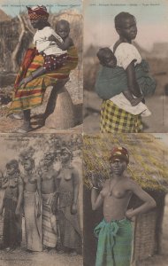 Senegal Woman African Ladies 4x Antique Postcard s