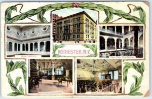 ROCHESTER, New York NY  Multi View COURT HOUSE Interiors Court Room  Postcard