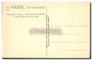 Postcard Old Paris while strolling Notre Dame de Paris Detail of the bedside ...