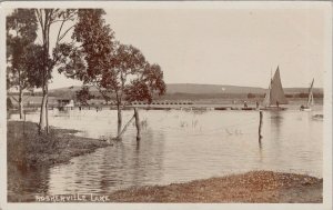 Rosherville Lake South Africa Boats Sailing c1906 Real Photo Postcard G99