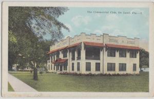 Florida FL Postcard c1920s DE LAND The COMMERCIAL CLUB Building