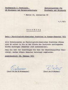 Dr Heinz Tiedermann German Physician Biology Chemist Hand Signed Letter