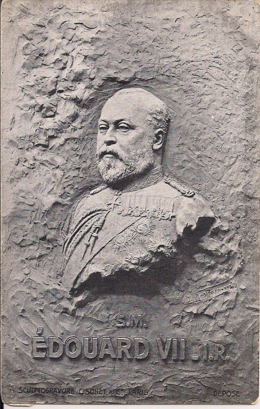 Royalty, King Edward VII England UK 1907, Captioned in French