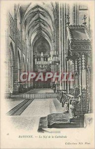 Old Postcard Bayonne the nave of the cathedral (1900 card)