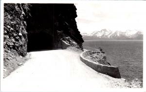 RPPC   LAKE TAHOE, CA/NV  CAVE ROCK & TUNNEL   c1940s  Frashers   Postcard