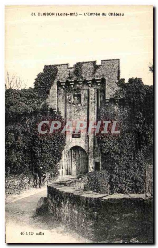 Old Postcard Clisson the Entree du Chateau