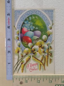 Postcard A Happy Easter with Easter Embossed Art Print