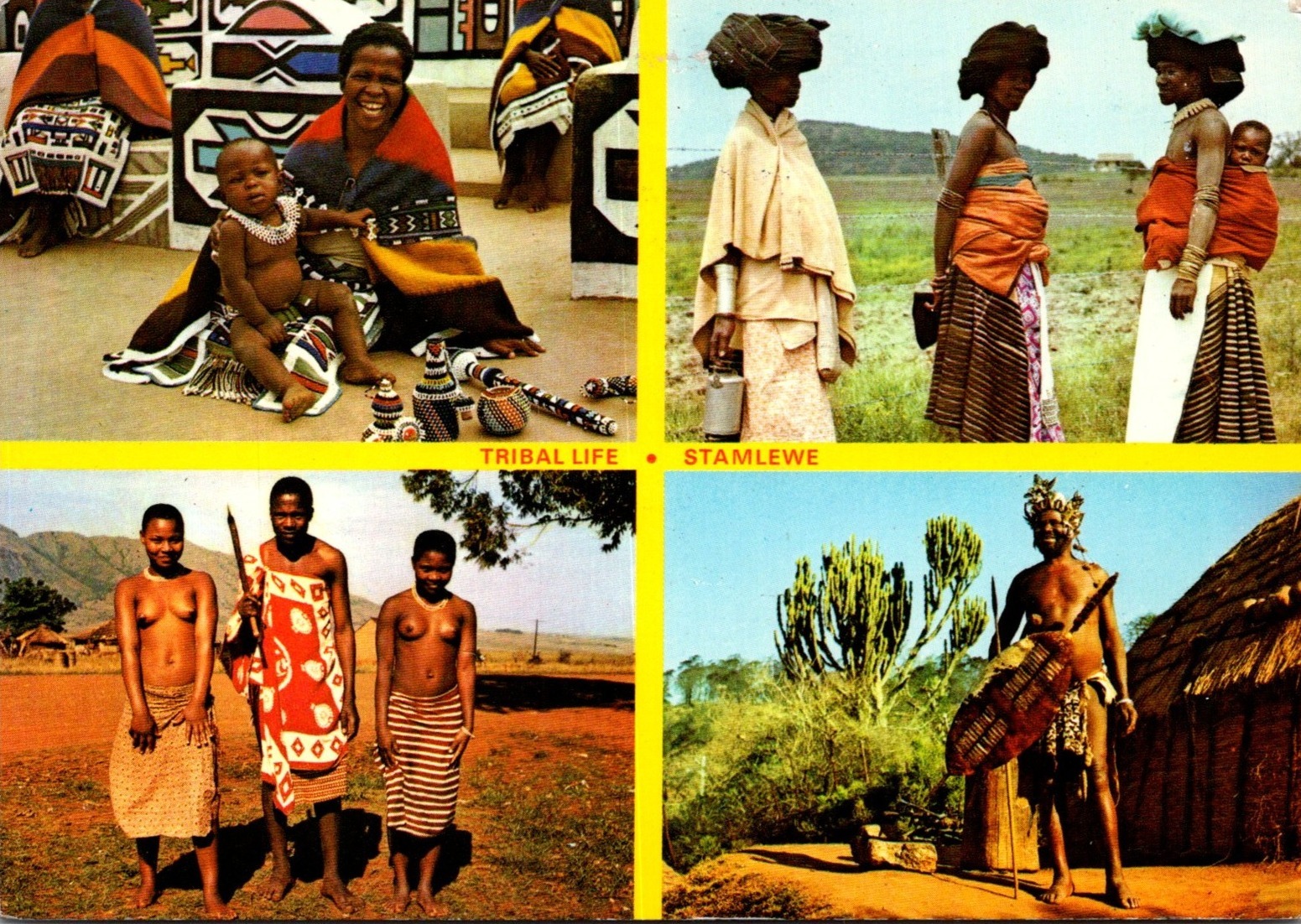 Southern Africa Village Scenes Nude Topless Africa - Other, Postcard