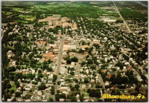 Bloomsburg Pennsylvania Aerial View Business District Campus & Building Postcard