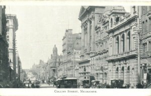 PC CPA AUSTRALIA, MELBOURNE, COLLINS STREET, Vintage Postcard (b27108)