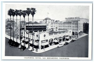 c1920 California Hotel Building Restaurant San Bernardino California CA Postcard