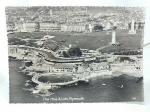 The Hoe and Lido Plymouth Devon Vintage Postcard Real Photo New Unused