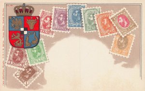 Romania, Classic Stamp Images on Early Postcard, Published by Ottmar Zieher