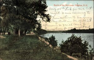 Nashua New Hampshire NH Bank of the Merrimac c1910 Vintage Postcard