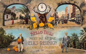 J94/ Interesting Postcard Elks Fraternity B.P.O.E. Los Angeles Reunion 290