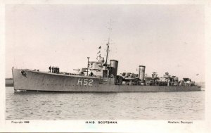 British Royal Navy HMS Scotsman c.1910 WWI RPPC Vintage Postcard