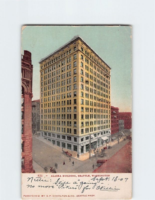 Postcard Alaska Building, Seattle, Washington