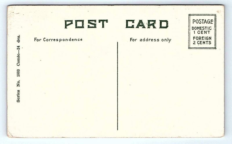 Comic PRETTY WOMAN & TARGET ~  Poor Shots at TELLING the TRUTH! c1910s Postcard