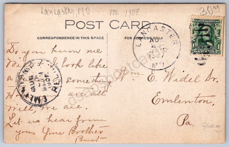 K45/ Lancaster Missouri RPPC Postcard c1910 Lancaster Roller Mill 207