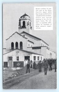 Postcard ID Boise Soldiers Sailors Canteen Union Pacific Railroad Depot WW2 D24