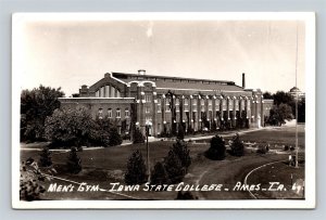 RPPC Men's Gym Iowa State College Ames IA Real Photo Postcard