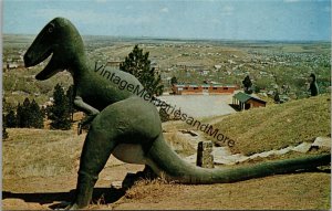 Tyrannasaurus Rex Dinosaur Park Rapid City South Dakota Postcard PC346