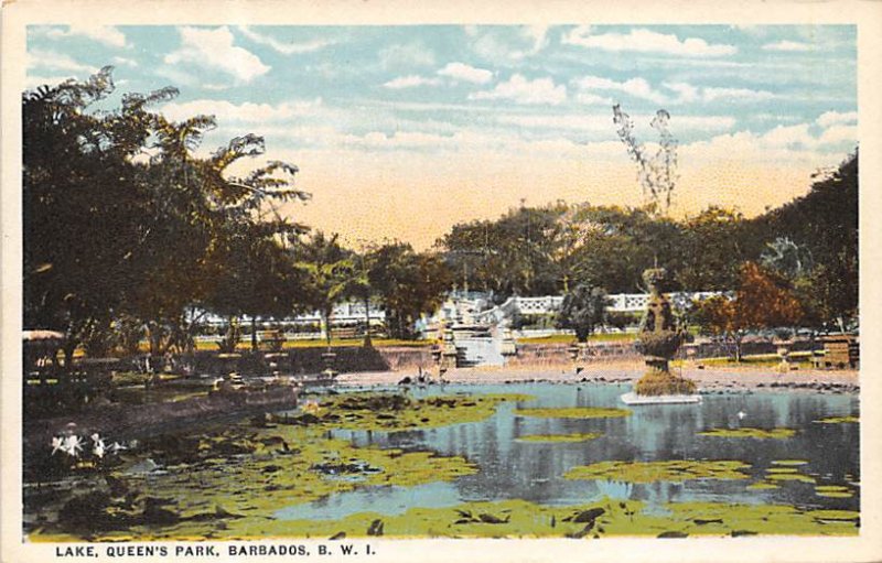 Lake, Queen's Park Barbados West Indies Unused 