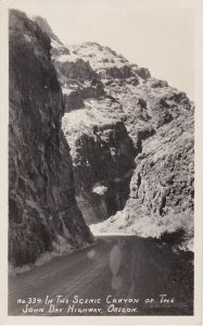 Oregon Scene In The Scenic Canyon Of The John Day Highway Real Photo