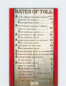 M-159114 Early Tollgate Sign Board Used in Peru Vermont USA