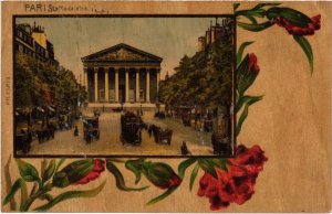 CPA PARIS La Madeleine WOODEN POSTCARD (1240885)