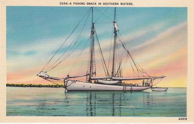 Fishing Smack in Southern Waters (Gulf of Mexico) - Linen