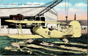 Primary Training Sea Plane U.S. Navy Pensacola FL Vintage Linen Postcard M35