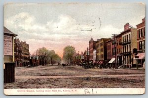 Central Square  Main Street  Keene New Hampshire   Postcard  1906