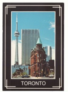 CN Tower, Gooderham Flatiron Building, Front Street, Toronto Ontario Postcard #2