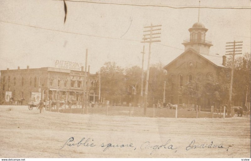 RP: ANGOLA , Indiana , 1910 ; PUBLIC SQUARE