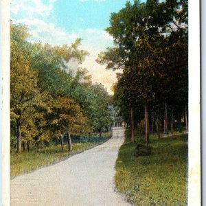 1926 Dubuque, IA Eagle Point Park Beautiful Driveway Road Street Scene PC A253