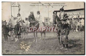 Old Postcard Compiegne Festivals of Jeanne d & # 39Arc Charles VII and Joan &...