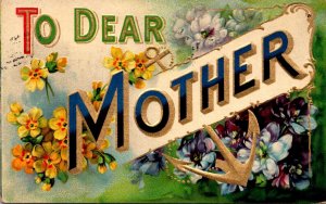 Name Card To Dear Mother 1909